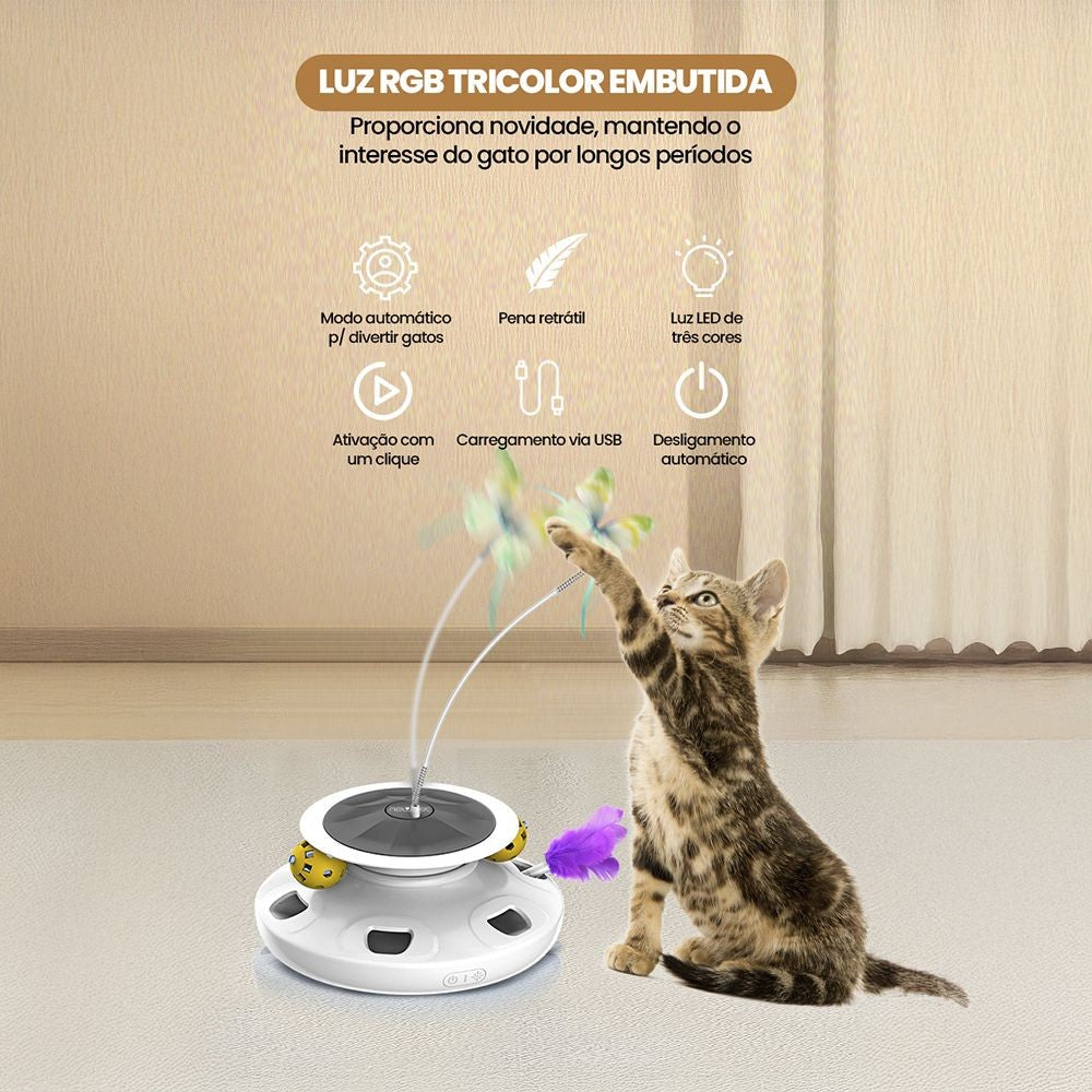 Brinquedo Inteligente com Pena para Gatos – Miauverso
