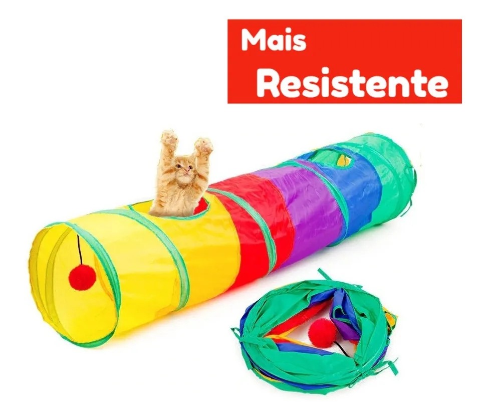 Túnel Dobrável para Gatos em Nylon – Miauverso