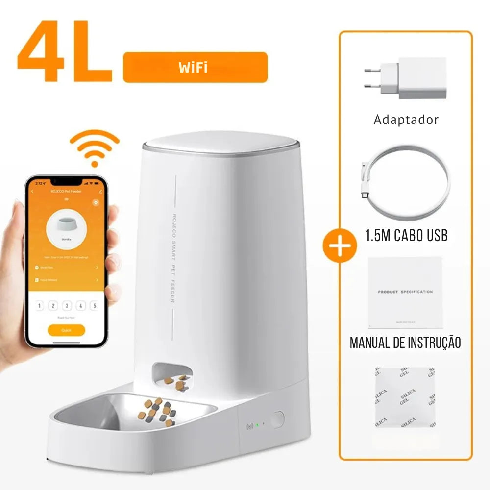 Alimentador Automático Inteligente WiFi para Gatos - Miauverso