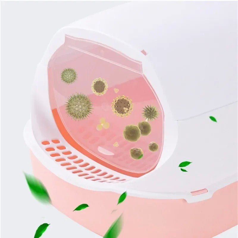 Caixa de Areia para Gatos Semi-Fechada – Miauverso