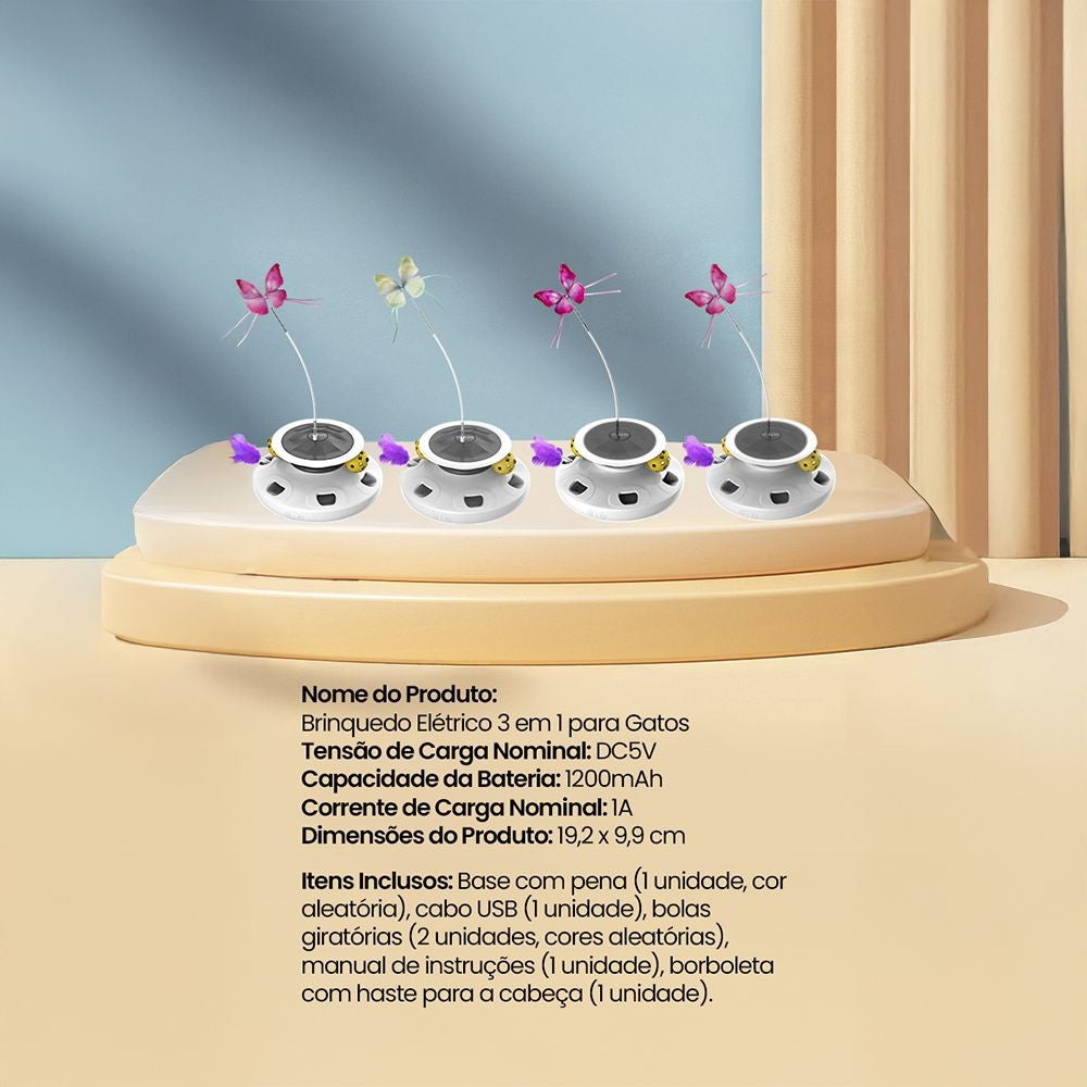 Brinquedo Inteligente com Pena para Gatos – Miauverso
