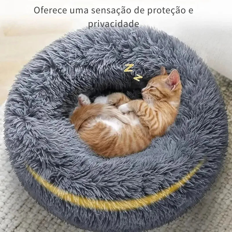 Cama-Redonda-de-Pelúcia-para-Gatos-Miauverso