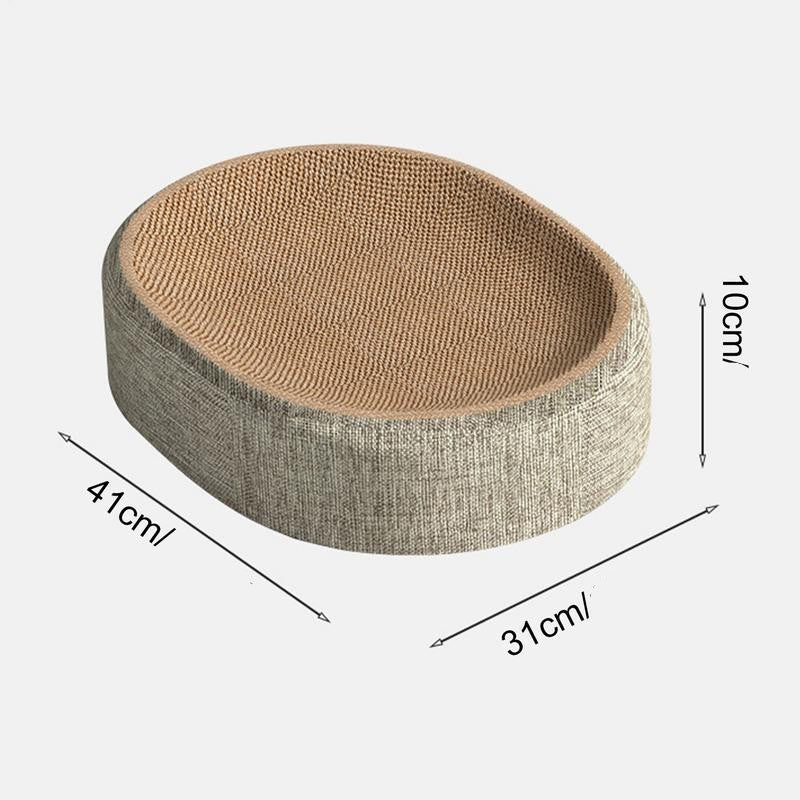 Cama com design côncavo e superfície de sisal - Miauverso