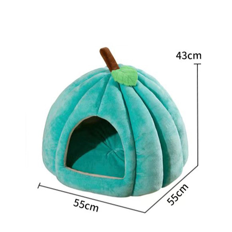 Cama de Pelúcia Formato abobora para Gatos - Miauverso