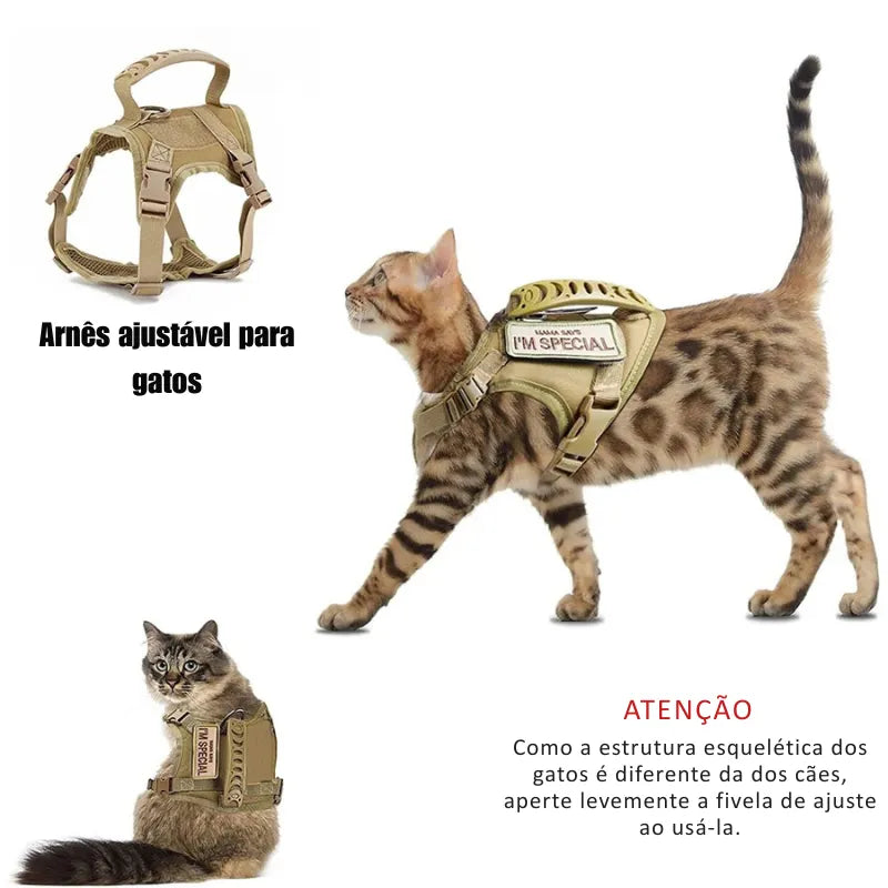 Coleira-Ajustável-com-Alça-para-Gatos-Miauverso