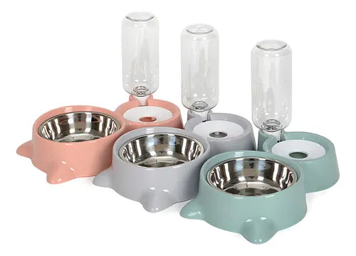 Comedouro com Bebedouro Automático 2 em 1 - Miauverso