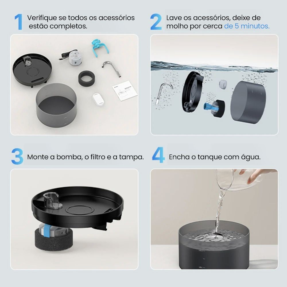 Fonte Bebedouro Elétrica Luxuosa - Miauverso