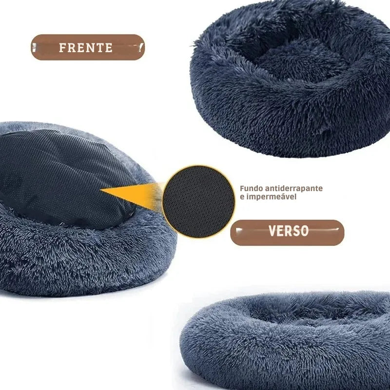 Cama Redonda de Pelúcia para Gatos - Miauverso