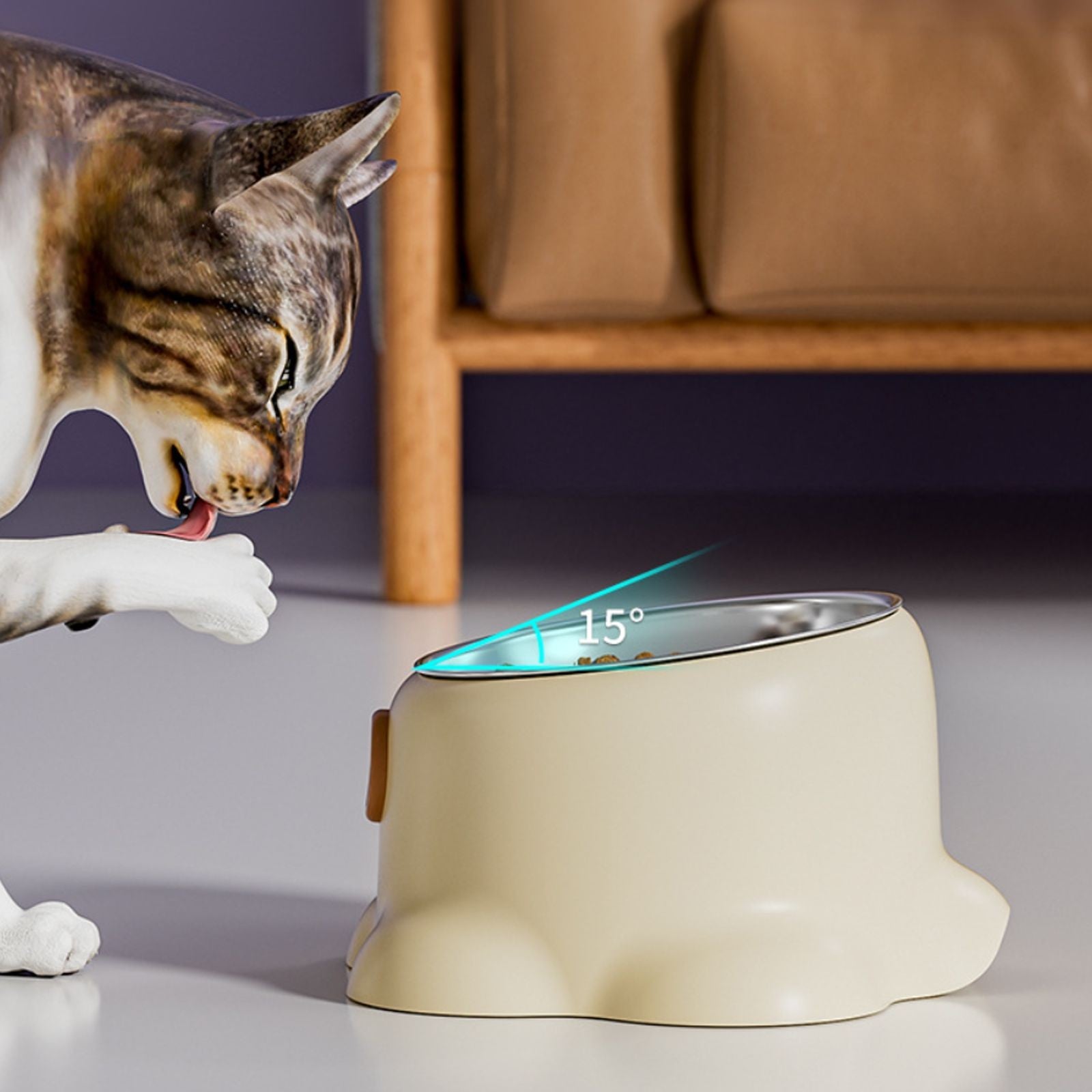 Tigela Macaron Polvo para Gatos e Animais de Estimação - Miauverse