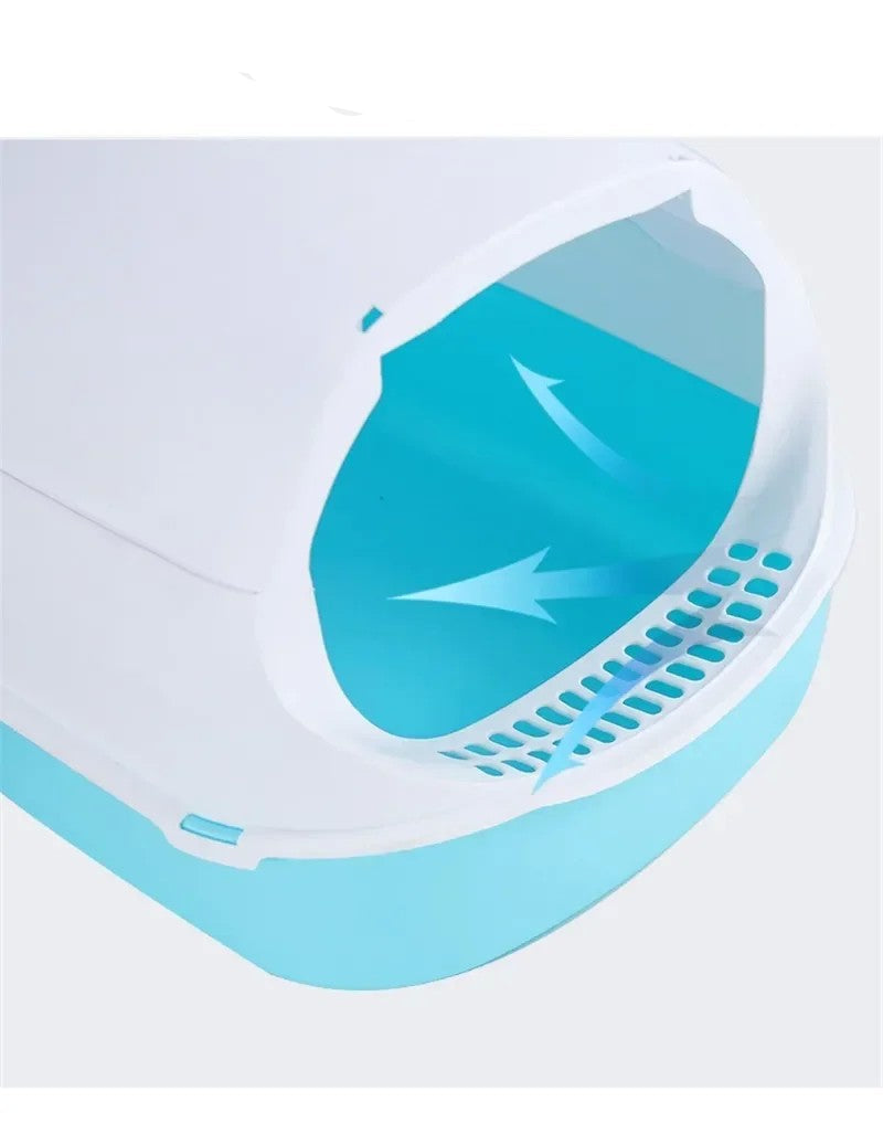 Caixa de Areia para Gatos Semi-Fechada – Miauverso