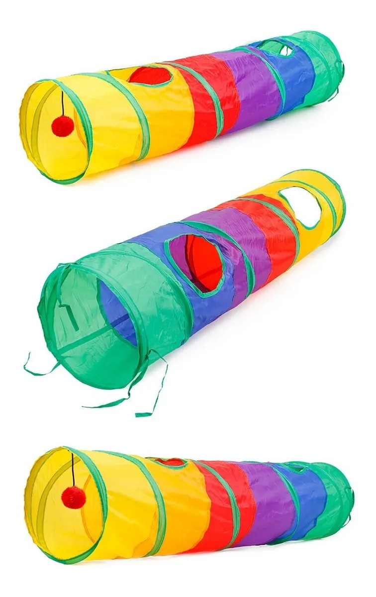 Túnel Dobrável para Gatos em Nylon – Miauverso