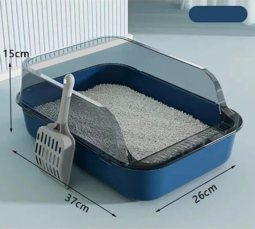 Caixa de Areia para Gatos Semi-Fechada – Miauverso