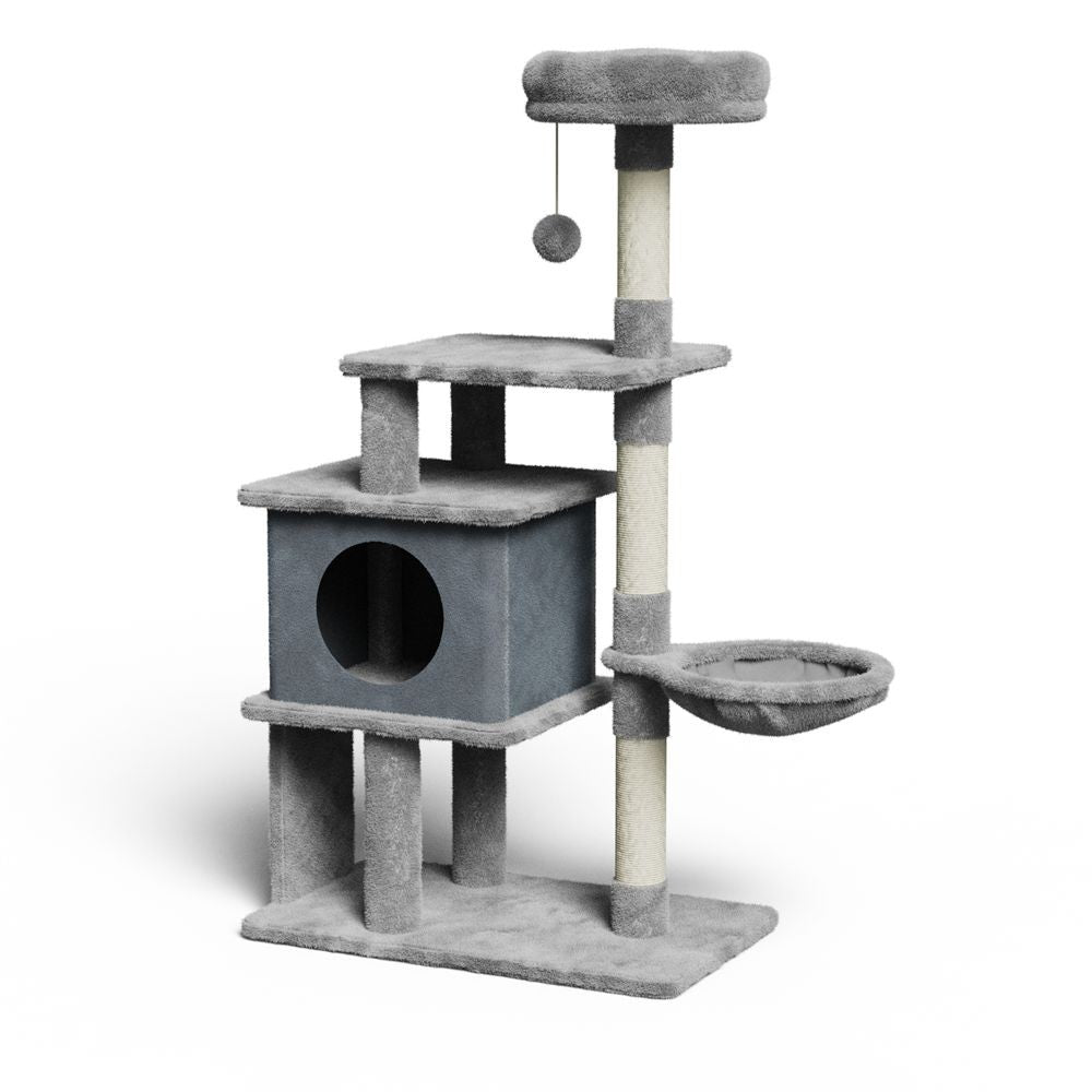 Árvore para Gatos 136cm com Rede e Postes de Sisal - Miauverso