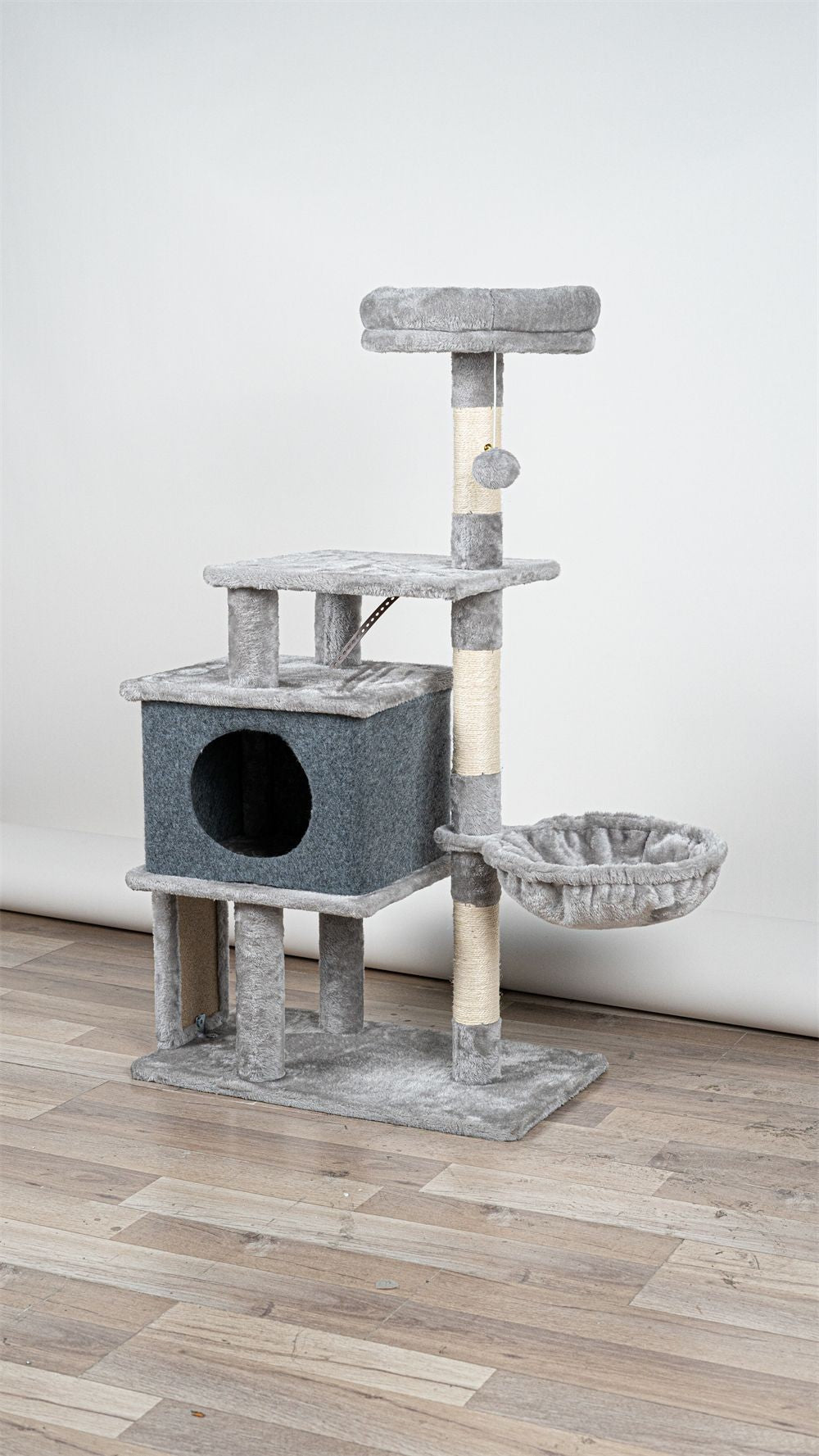 Árvore para Gatos 136cm com Rede e Postes de Sisal - Miauverso