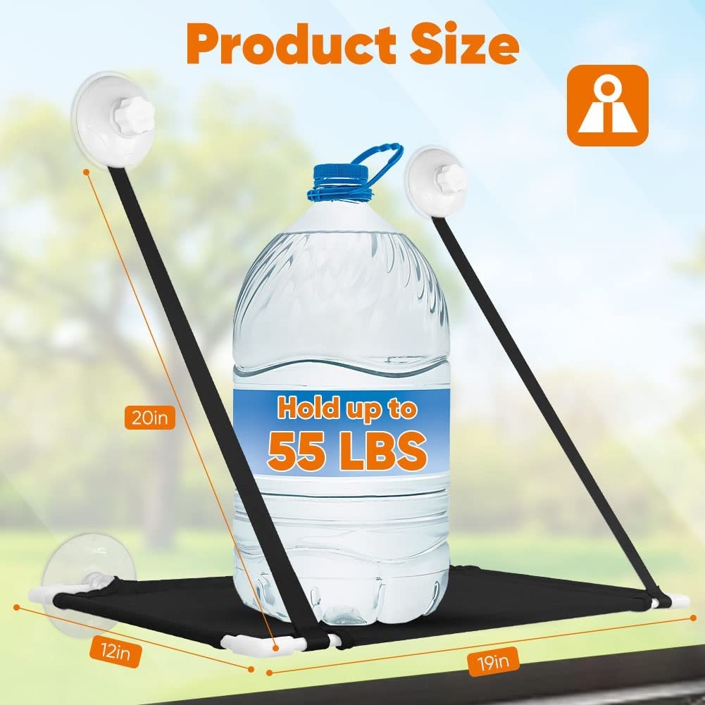 Poleiro de Janela Reforçado com Ventosas e 360° de Banho de Sol para Gatos - Miauverso