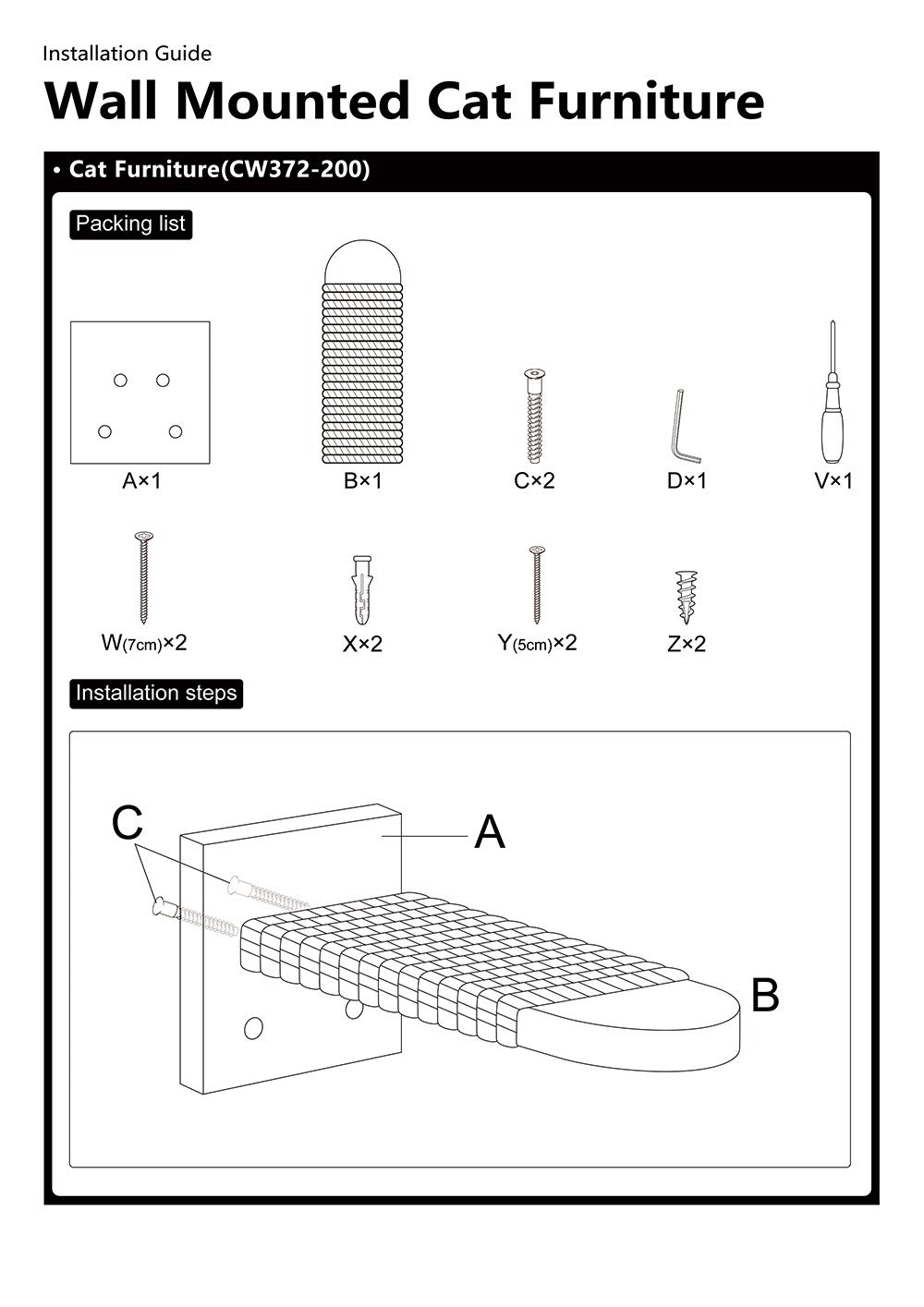 Escada de Parede em Madeira com Corda de Sisal para Escalada de Gatos - Miauverso