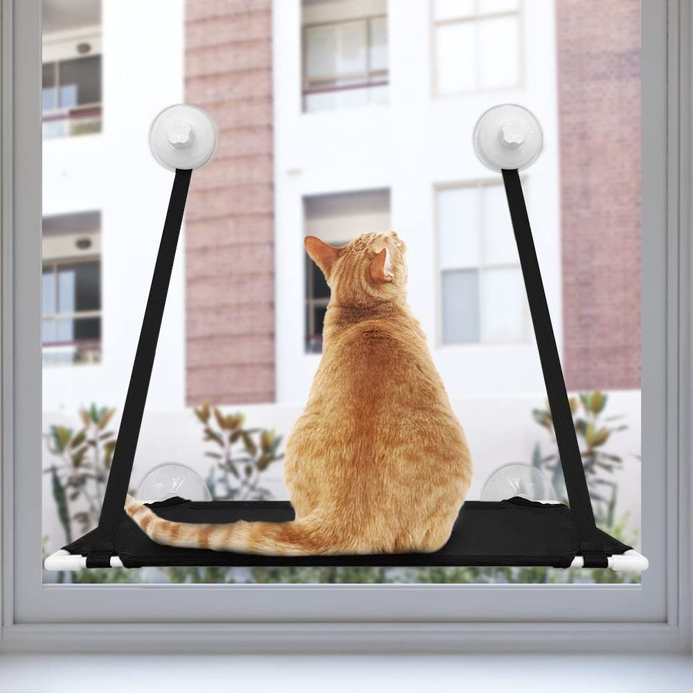 Poleiro de Janela Reforçado com Ventosas e 360° de Banho de Sol para Gatos - Miauverso