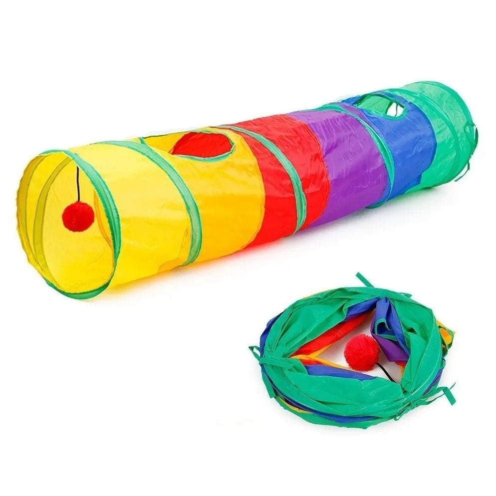 Túnel Dobrável para Gatos em Nylon – Miauverso