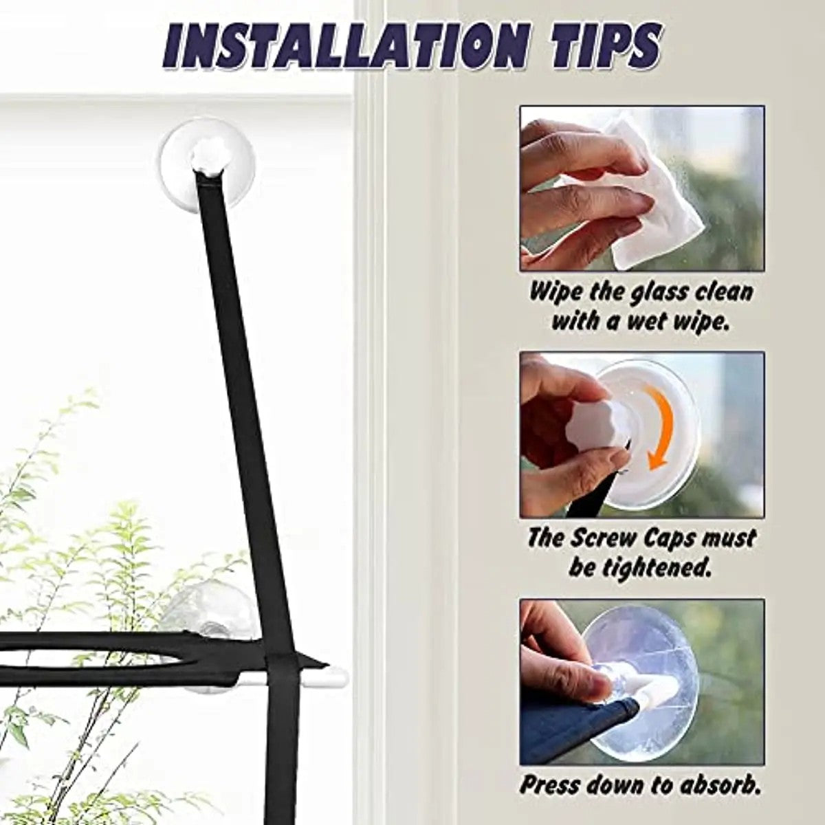 Poleiro de Janela Reforçado com Ventosas e 360° de Banho de Sol para Gatos - Miauverso