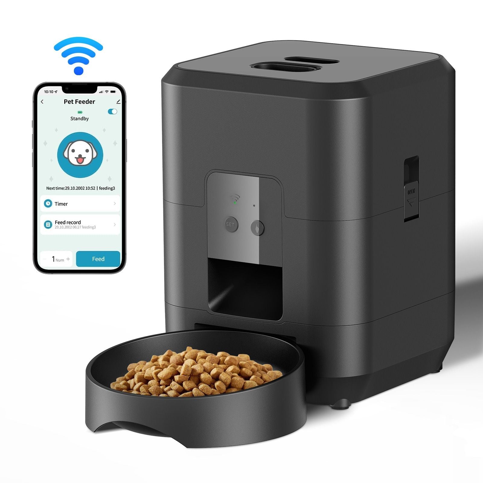 Alimentador Automático com Timer e Display Digital para Gatos - Miauverso