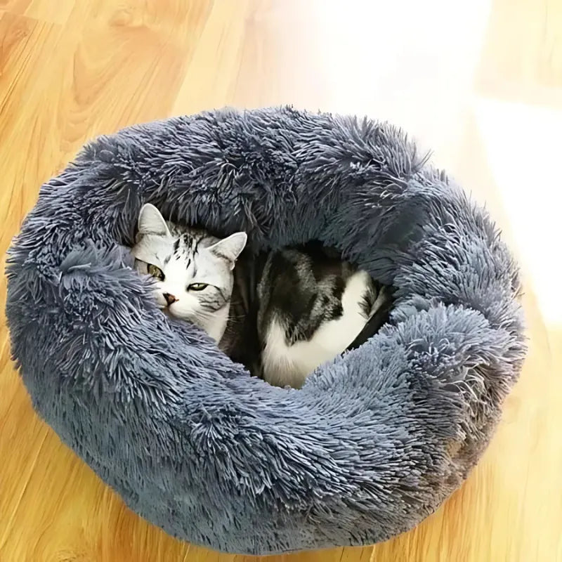 Cama-Redonda-de-Pelúcia-para-Gatos-Miauverso