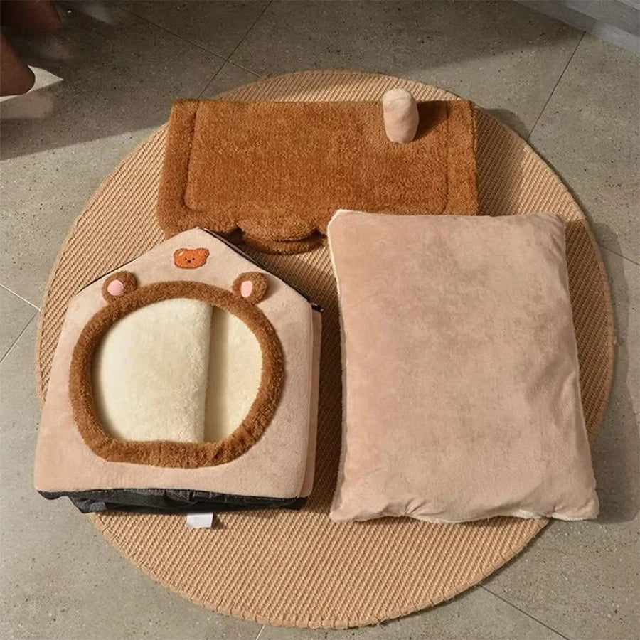 Casa-Dobrável-com-Chaminé-para-Gato-Miauverso