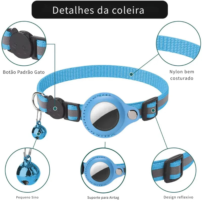 Coleira-para-Gatos-com-Suporte-para-AirTag-Miauverso