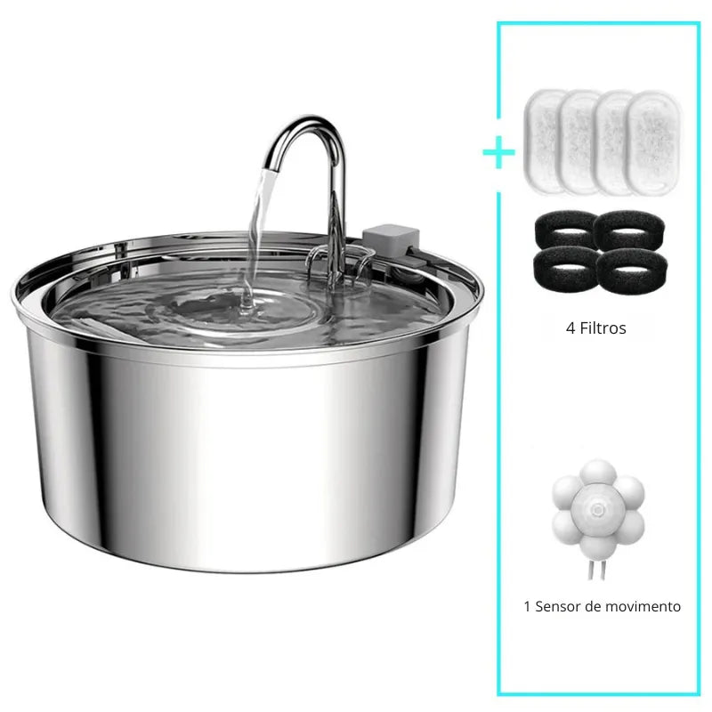 Fonte-de-Água-Inteligente-em-Aço-Inox-para-Gatos-Miauverso