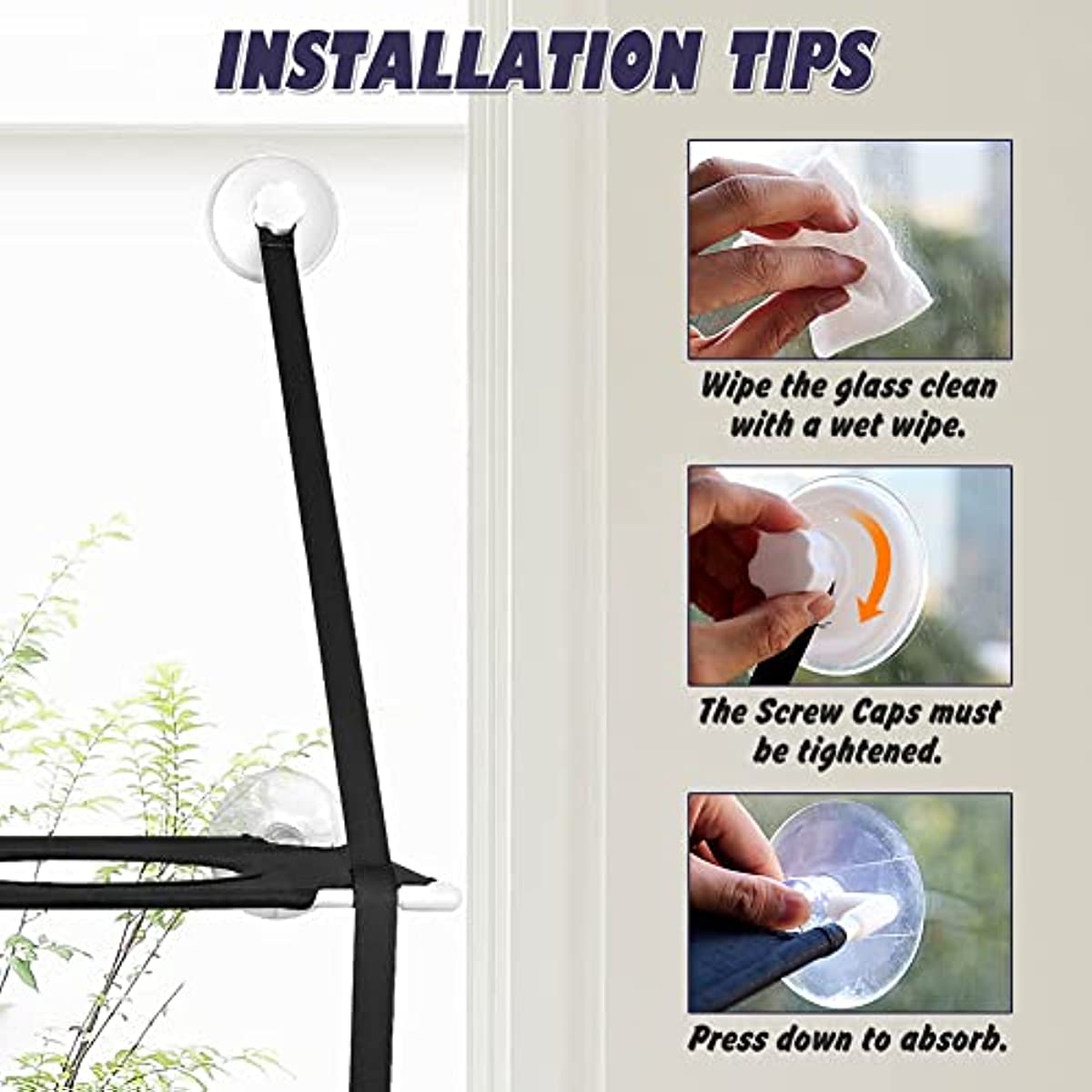 Poleiro de Janela Reforçado com Ventosas e 360° de Banho de Sol para Gatos - Miauverso