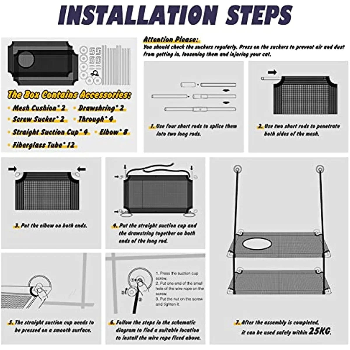 Poleiro de Janela Reforçado com Ventosas e 360° de Banho de Sol para Gatos - Miauverso